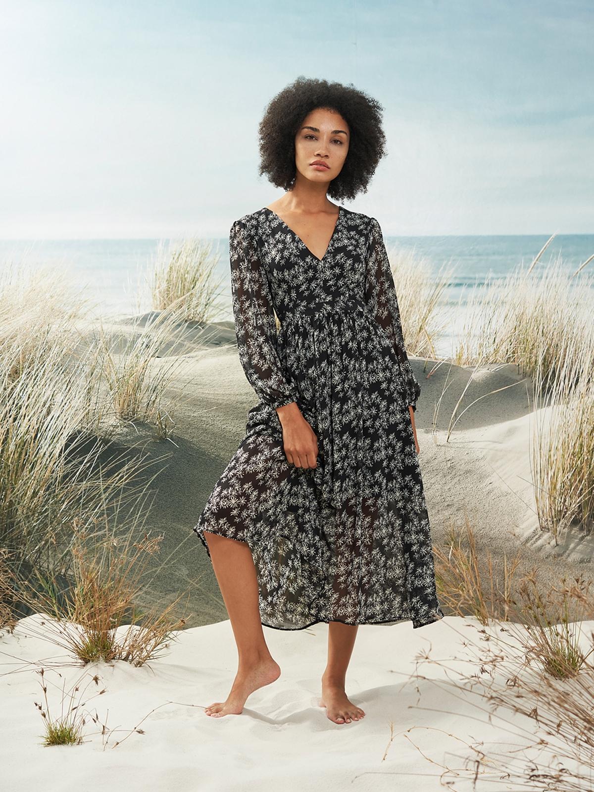 Mallorie Dress - Black Floral