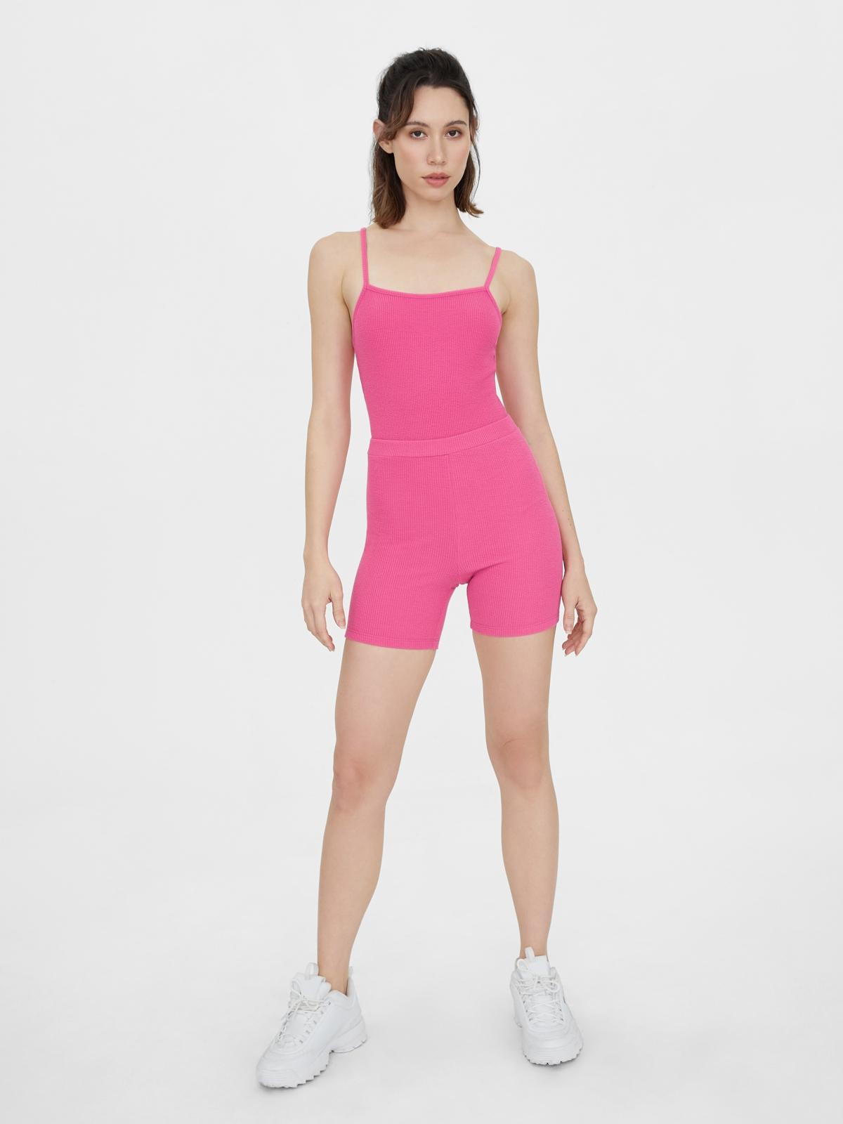 Ribbed Biker Shorts - Pink