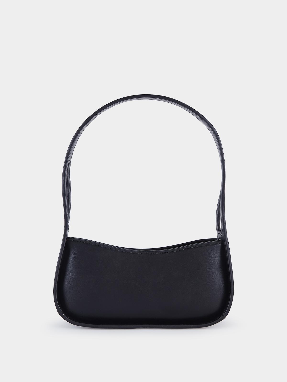 Minimalist Baguette Shoulder bag - Black