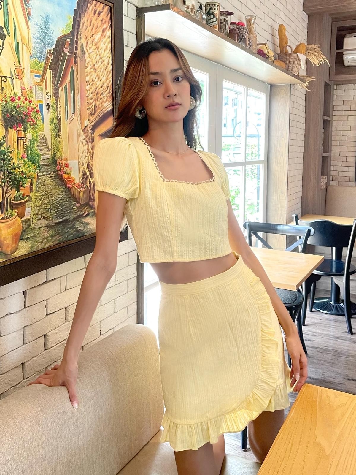 Ruffle Flare Skirt - Yellow