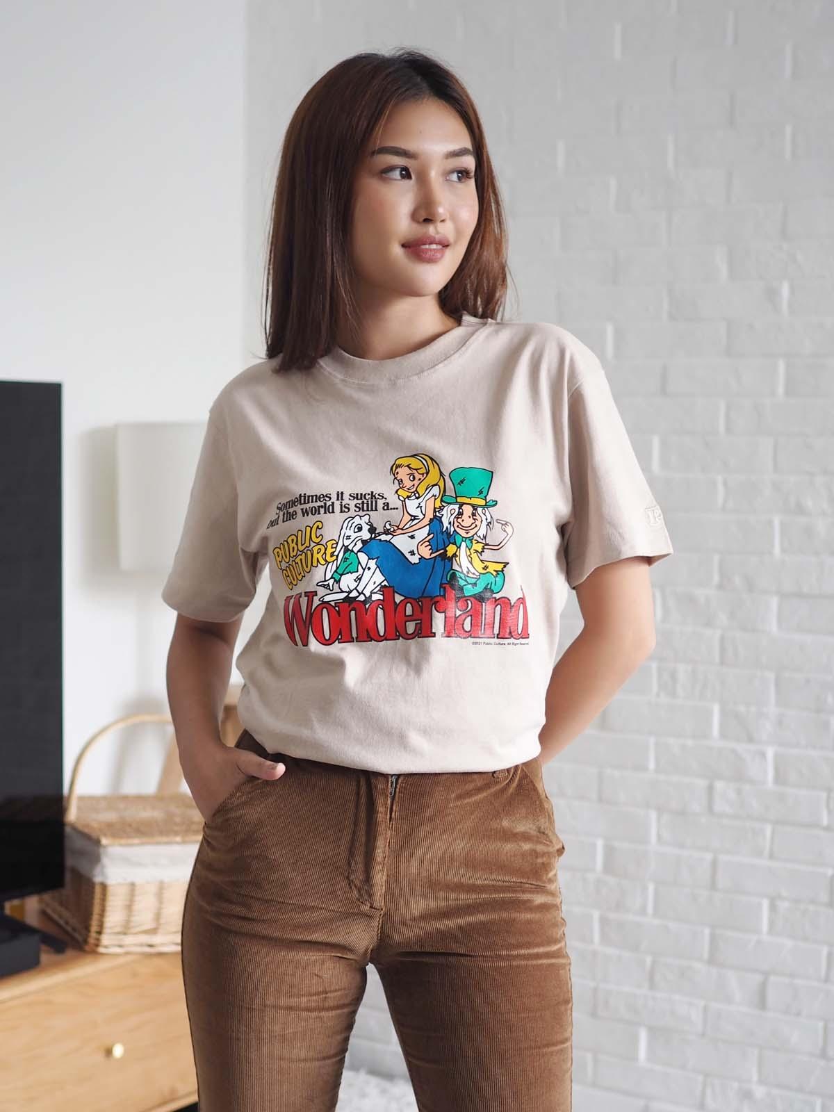 Wonderland Tee - Brown