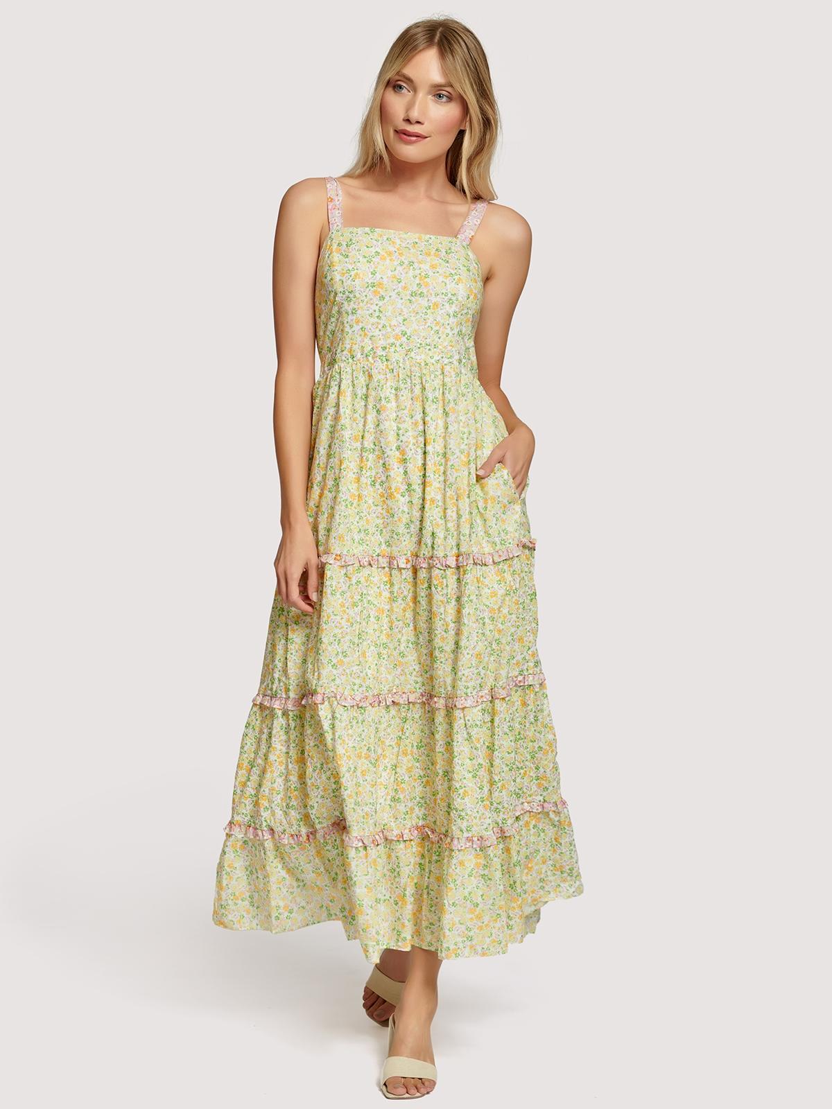 Cecilia Maxi Dress - Green White