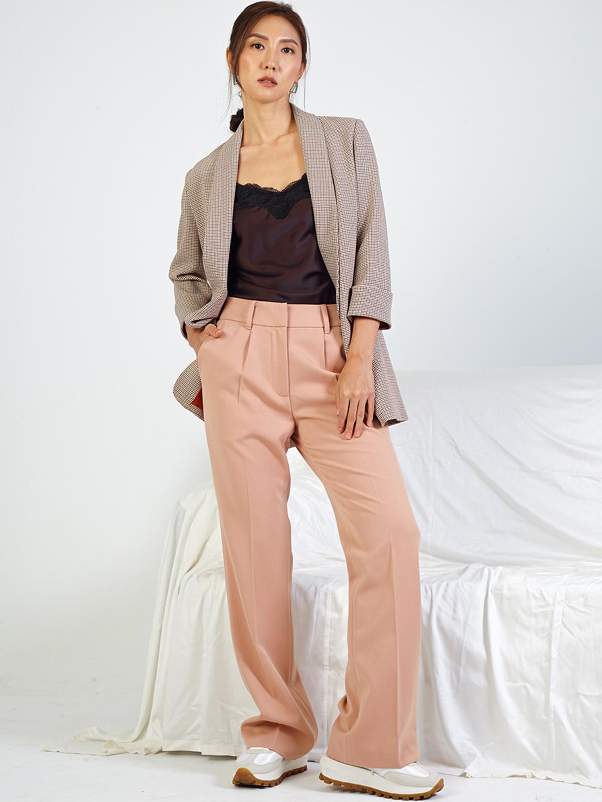 Mid Rise SlimFlare Pants - Dusty Pink