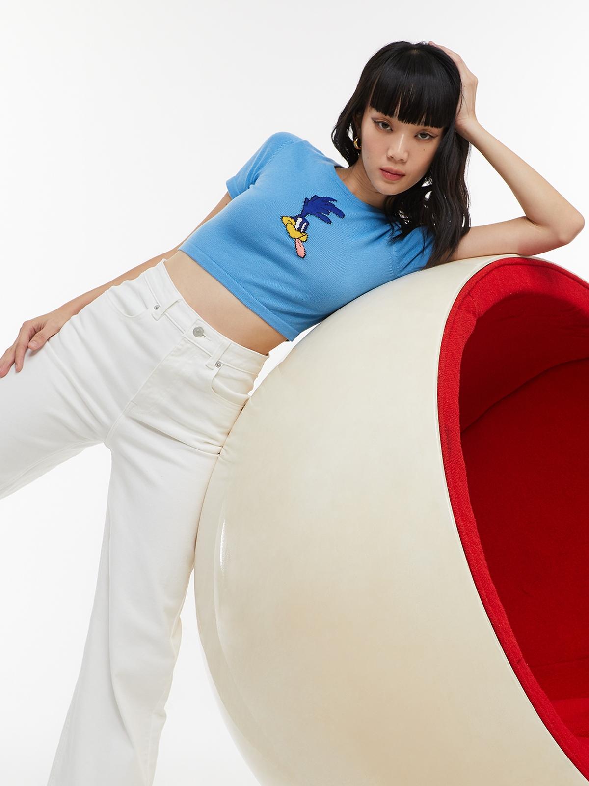 Looney Tunes | Pomelo Rounded Crew Neck Short Sleeve - Blue