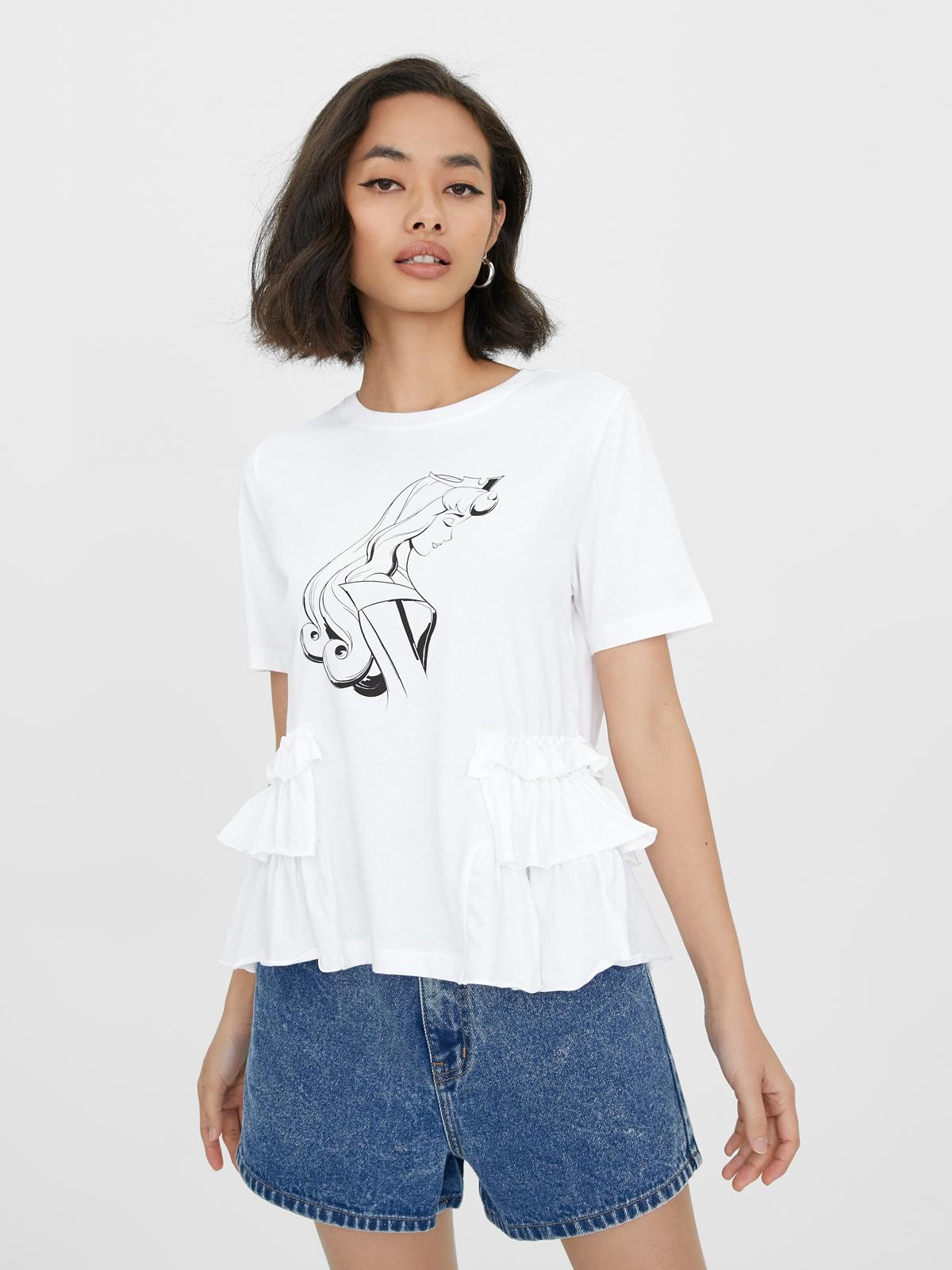 Disney Aurora Sustainable Ruffled Top - White