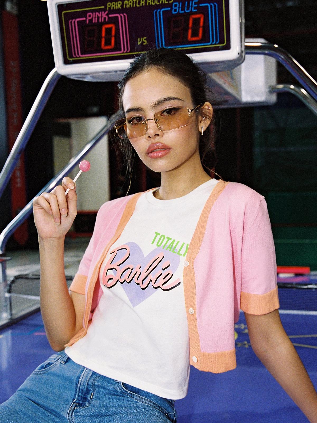 Barbie™ X Pomelo Sustainable Totally Barbie Organic Cotton Tee - White