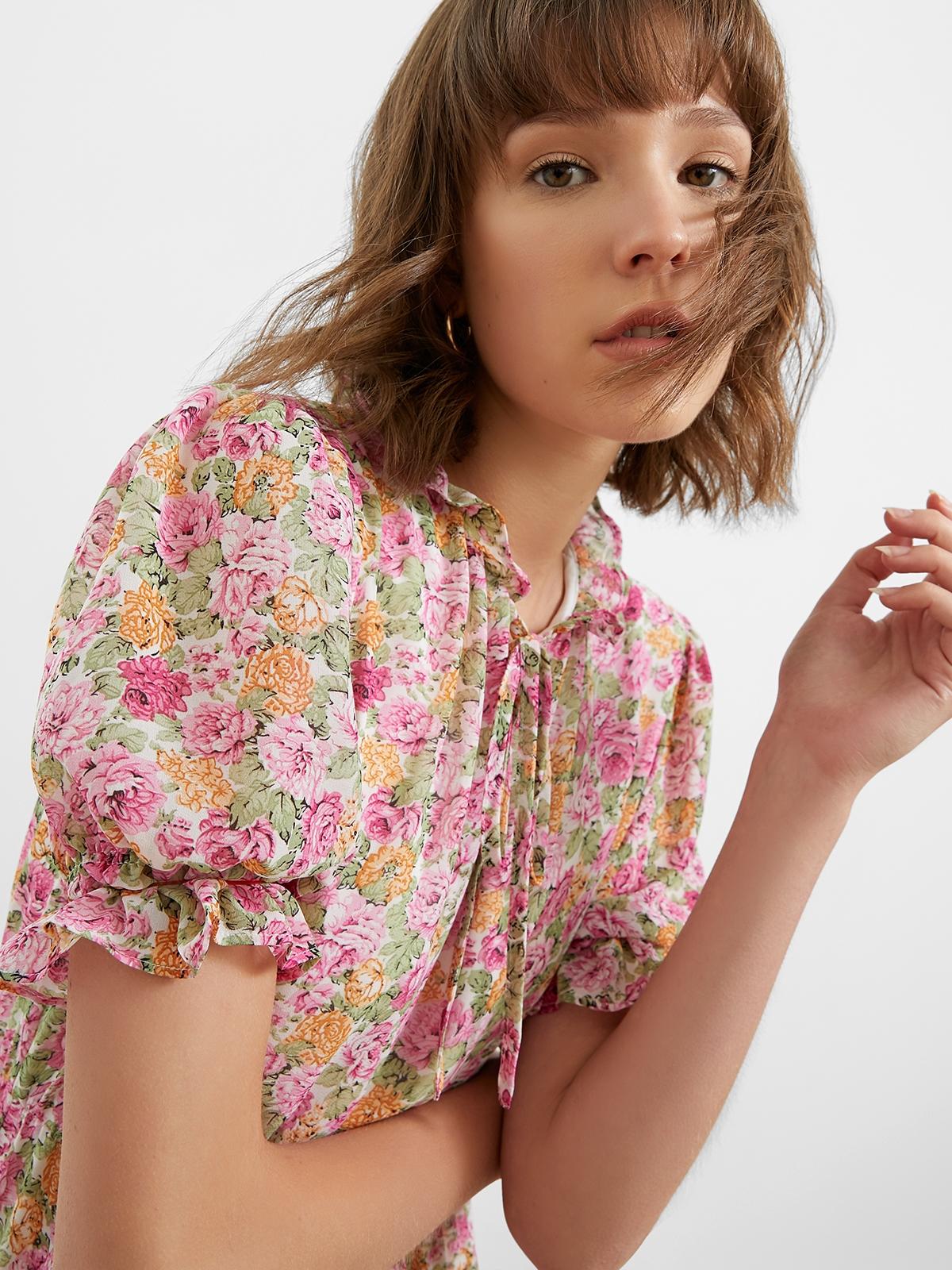 Printed Floral Dress - Pink